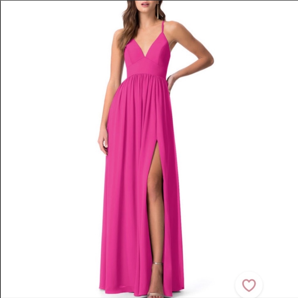 Azazie Aaida dress pink A 6 maxi bridesmaid